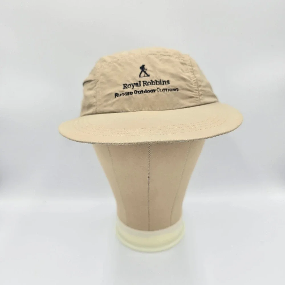 Royal Robbins 5 Panel Hat Rugged Outdoor Clothing Nylon Zipper Pocket Adjustable